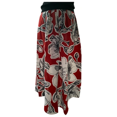 Pre-owned Stine Goya Silk Mid-length Skirt In Red