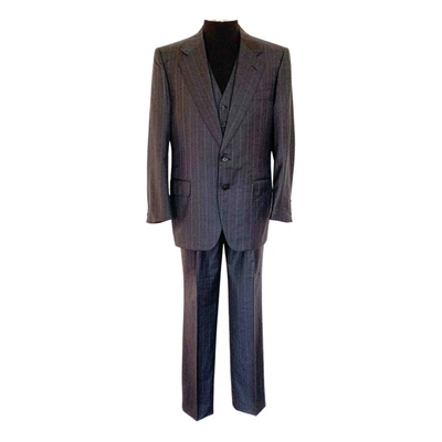 Pre-owned Lanvin Wool Suit In Grey