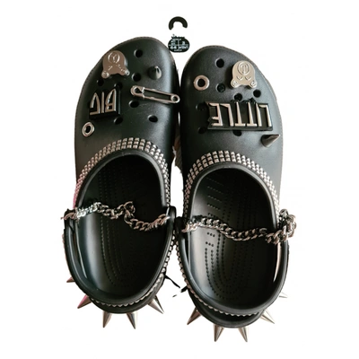 Pre-owned Crocs Sandals In Black