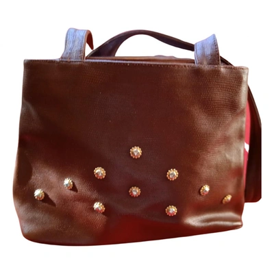 Pre-owned Emanuel Ungaro Leather Handbag In Brown