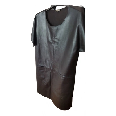 Pre-owned Maliparmi Leather Mid-length Dress In Brown