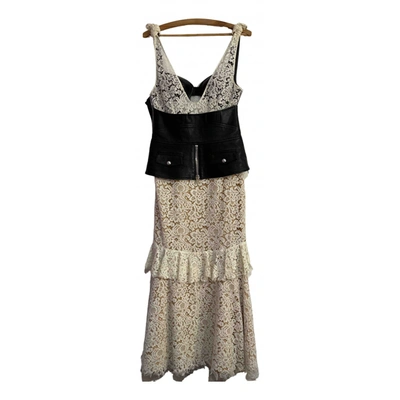 Pre-owned Alexander Wang Lace Maxi Dress In Beige