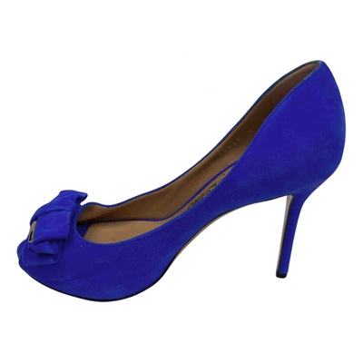 Pre-owned Ferragamo Heels In Blue