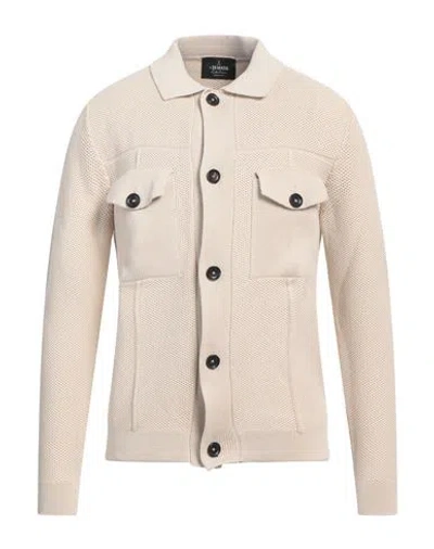 +39 Masq Man Cardigan Beige Size 42 Cotton