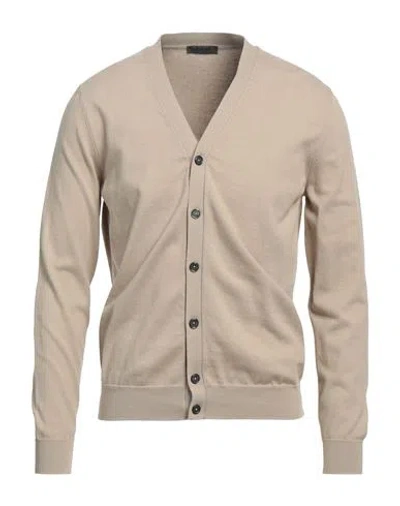 +39 Masq Man Cardigan Beige Size 42 Cotton