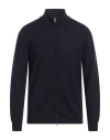 +39 Masq Man Cardigan Midnight Blue Size 42 Merino Wool In Blue