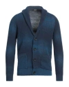 +39 Masq Man Cardigan Navy Size 44 Cotton, Polyamide