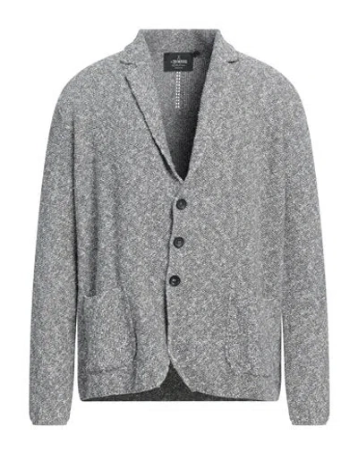 +39 Masq Man Cardigan Taupe Size 40 Polyester, Cotton In Grey