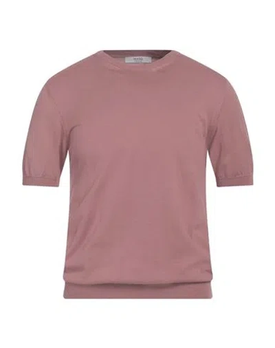 +39 Masq Man Sweater Antique Rose Size 46 Cotton In Pink