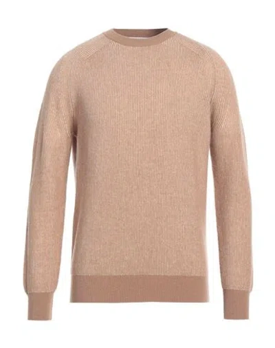+39 Masq Man Sweater Beige Size 42 Wool In Brown