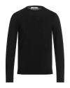 +39 Masq Man Sweater Black Size 38 Merino Wool