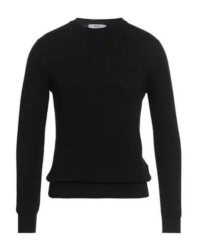 +39 Masq Man Sweater Black Size 38 Merino Wool