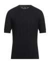 +39 Masq Man Sweater Black Size 40 Linen, Cotton