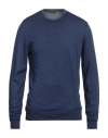 +39 Masq Man Sweater Navy Size 46 Merino Wool In Blue