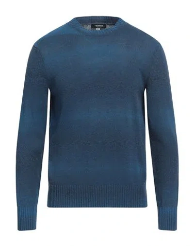 +39 Masq Man Sweater Blue Size 44 Linen, Cotton