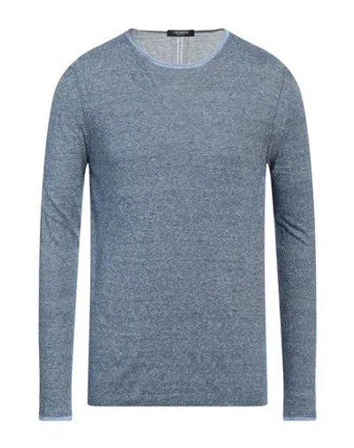 +39 Masq Man Sweater Blue Size 44 Linen, Cotton
