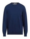 +39 Masq Man Sweater Blue Size 44 Merino Wool