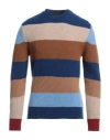 +39 Masq Man Sweater Blue Size 46 Wool In Blue