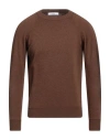+39 Masq Man Sweater Brown Size 36 Wool In Brown