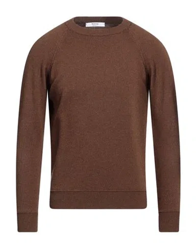 +39 Masq Man Sweater Brown Size 36 Wool