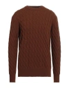 +39 Masq Man Sweater Brown Size 44 Wool In Brown