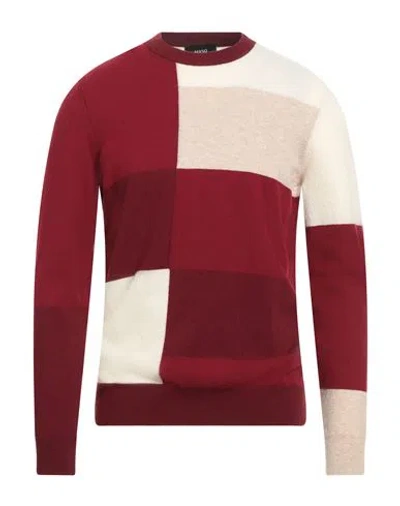 +39 Masq Man Sweater Burgundy Size 42 Wool
