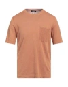 +39 Masq Man Sweater Camel Size 38 Linen, Cotton In Beige