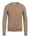 +39 Masq Man Sweater Camel Size 40 Merino Wool, Cashmere