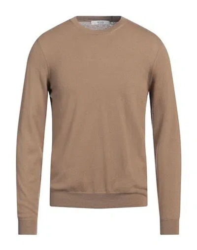 +39 Masq Man Sweater Camel Size 40 Merino Wool, Cashmere