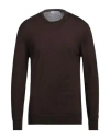 +39 Masq Man Sweater Chocolate Brown Size 42 Merino Wool
