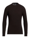 +39 Masq Man Sweater Chocolate Brown Size 44 Merino Wool