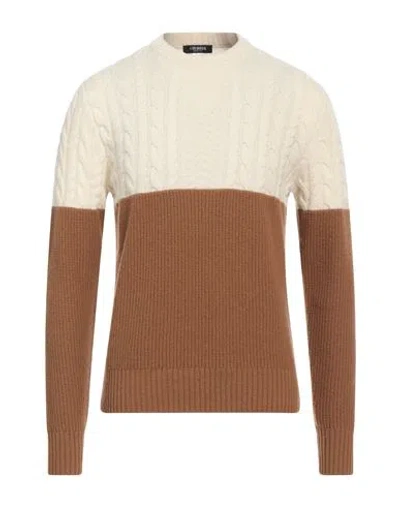 +39 Masq Man Sweater Cream Size 46 Wool In White