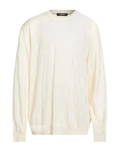 +39 Masq Man Sweater Cream Size 50 Merino Wool