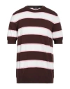 +39 Masq Man Sweater Dark Brown Size 42 Cotton, Polyamide