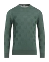 +39 Masq Man Sweater Green Size 44 Merino Wool
