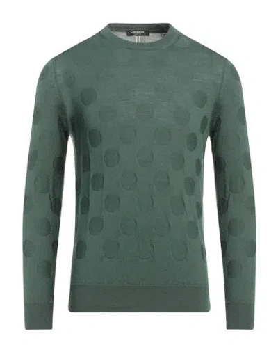 +39 Masq Man Sweater Green Size 44 Merino Wool