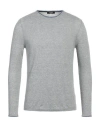 +39 Masq Man Sweater Grey Size 38 Linen, Cotton In Grey