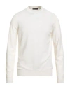 +39 Masq Man Sweater Ivory Size 38 Merino Wool