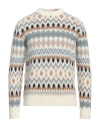 +39 Masq Man Sweater Ivory Size 44 Wool, Polyamide In White