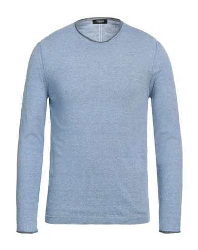 +39 Masq Man Sweater Light Blue Size 40 Linen, Cotton