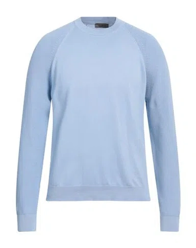 +39 Masq Man Sweater Light Blue Size 42 Cotton