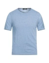 +39 Masq Man Sweater Light Blue Size 44 Linen, Cotton