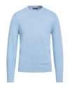 +39 Masq Man Sweater Light Blue Size 46 Cotton