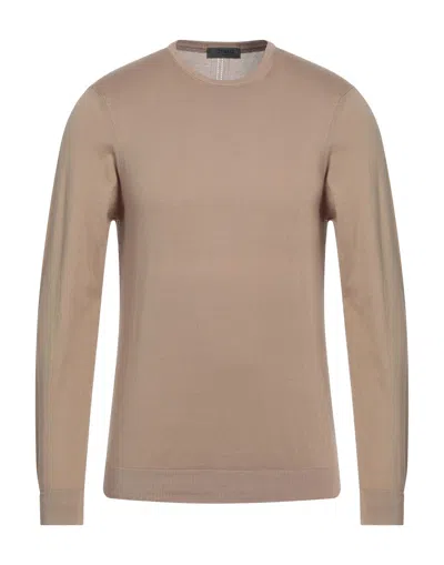 +39 Masq Man Sweater Light Brown Size 3xl Cotton In Beige