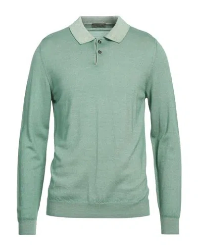 +39 Masq Man Sweater Light Green Size 40 Merino Wool