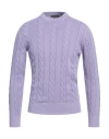 +39 Masq Man Sweater Light Purple Size 40 Cotton