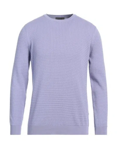 +39 Masq Man Sweater Lilac Size 38 Organic Cotton In Purple