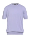 +39 Masq Man Sweater Lilac Size 44 Cotton In Purple