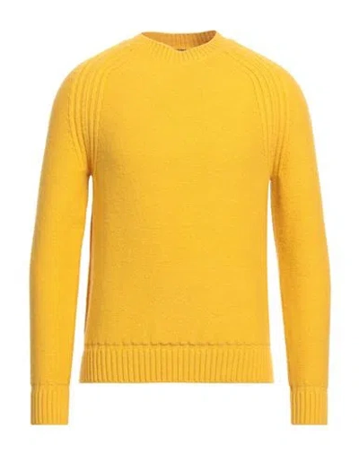 +39 Masq Man Sweater Marigold Size 36 Polyamide, Acrylic, Wool In Yellow