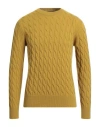 +39 Masq Man Sweater Marigold Size 46 Wool In Yellow